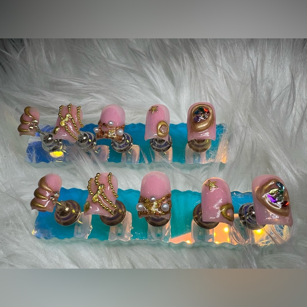 Fancy handmade ocean press-ons